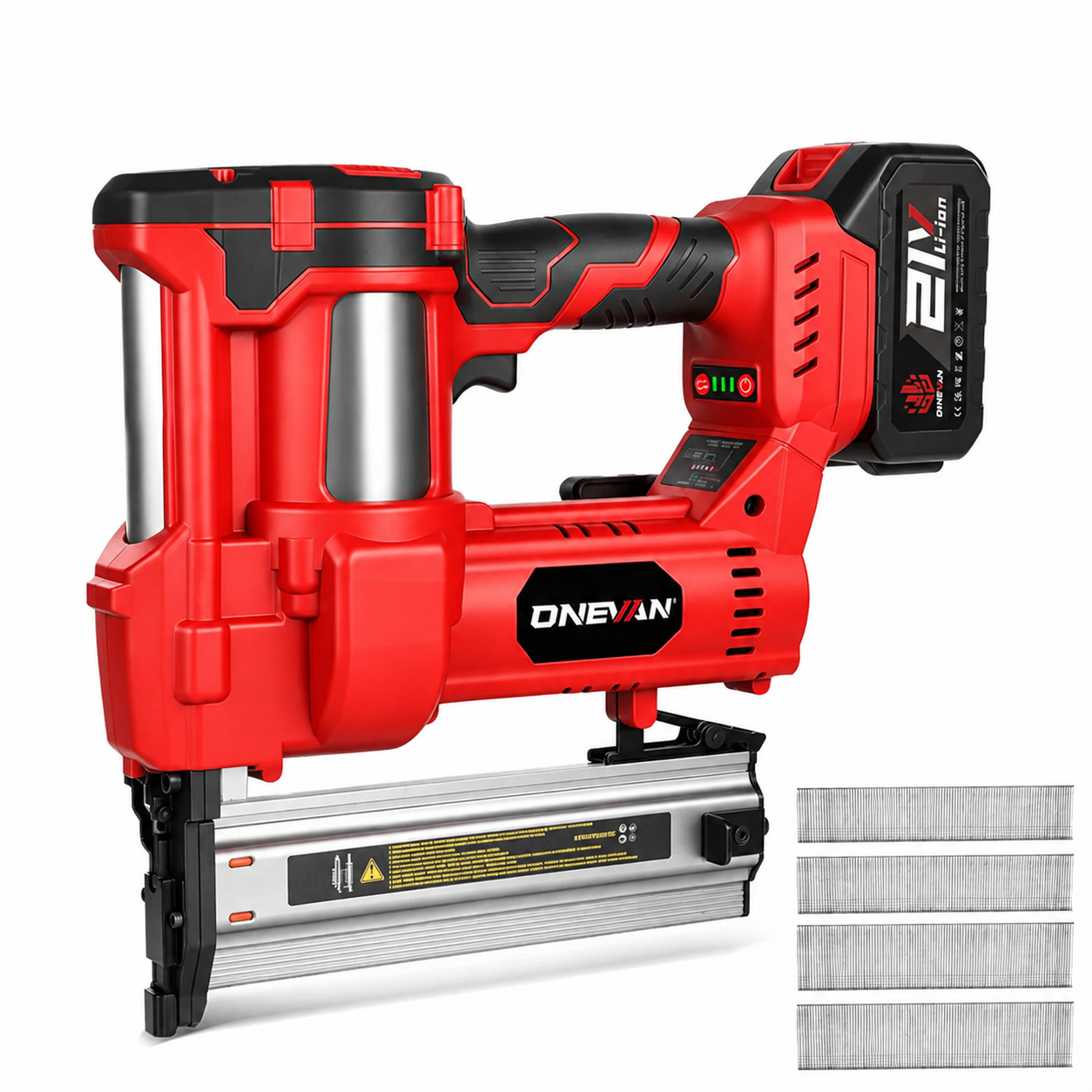 ONEVAN Cordless 2 IN 1 Brushless Brad Nailer & Stapler | For Makita 18V Battery