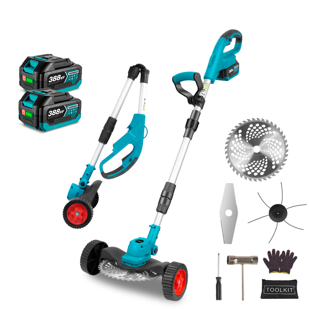 Aparador de grama retrátil e aparador de grama sem fio ONEVAN 3000W | Para bateria Makita de 18V