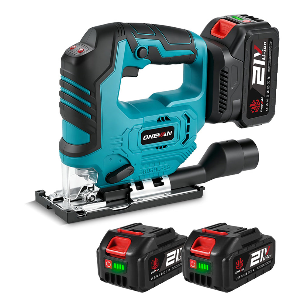 ONEVAN 135mm Brushless Cordless Jigsaw ±45 ° Bevel Capacity | For Makita 18V Battery