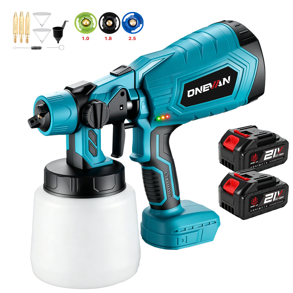 ONEVAN 1000ML Electric Cordless Paint Spray Gun | For Makita 18V Battery