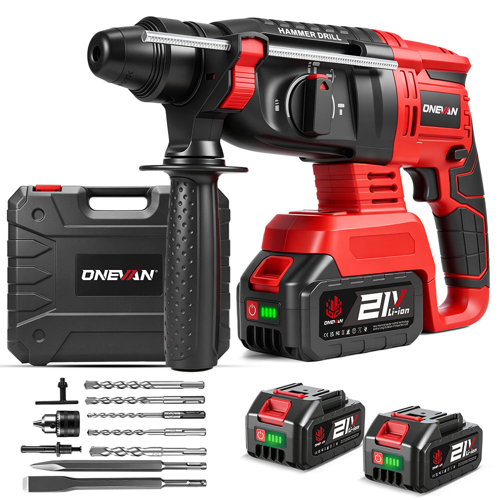 ONEVAN 26mm(4 Modes ) Brushless Cordless Rotary Hammer Drill | For Makita 18V Battery
