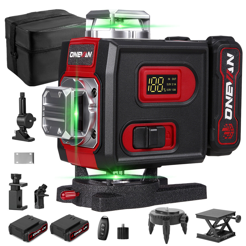 ONEVAN LK-822 16-Line 4D Laser Level | Digital Display & Rotatable