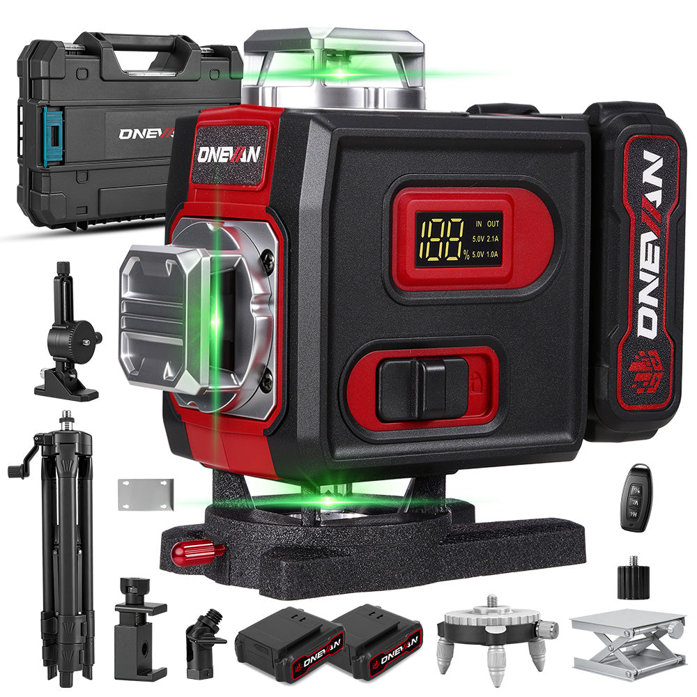 ONEVAN LK-822 Pro 16-Line 4D Laser Level | Metal Base & Tripod