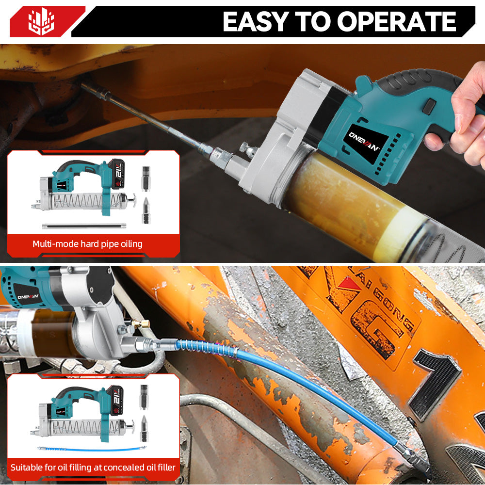 ONEVAN 10000PSL Cordless Electric High-Pressure Car Grease Gun | For Makita 18V Battery