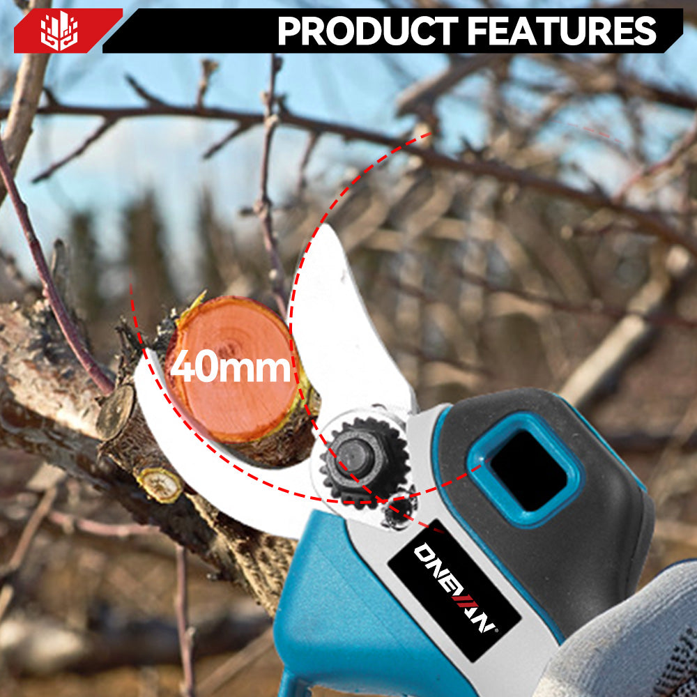 ONEVAN 30mm Brushless Cordless Pruning Shears Kit (2-Speed) | For Makita 18V Battery