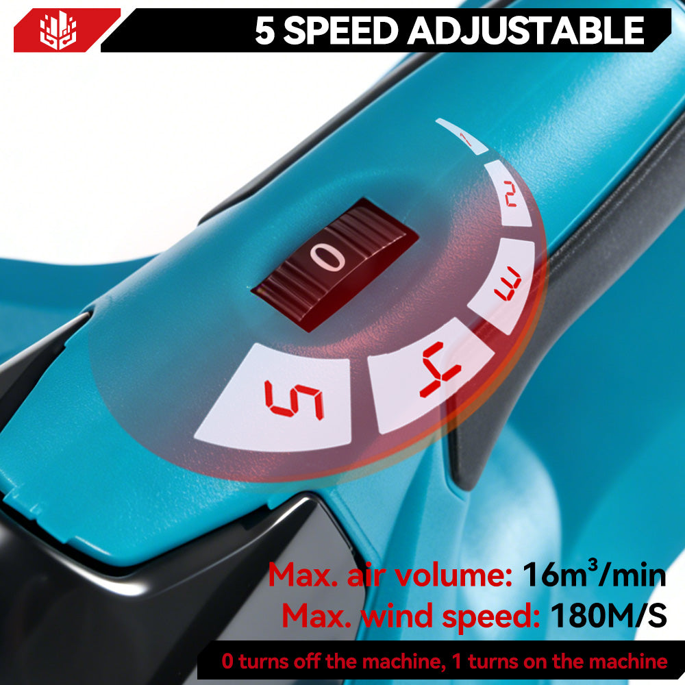ONEVAN 5-Speed Brushless Cordless Snow/Leaf Blower | For Makita 18V Battery