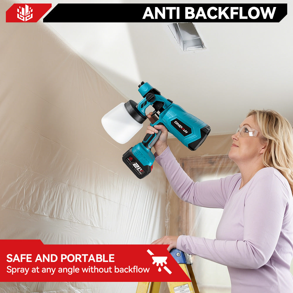 ONEVAN 1000ML Electric Cordless Paint Spray Gun | For Makita 18V Battery