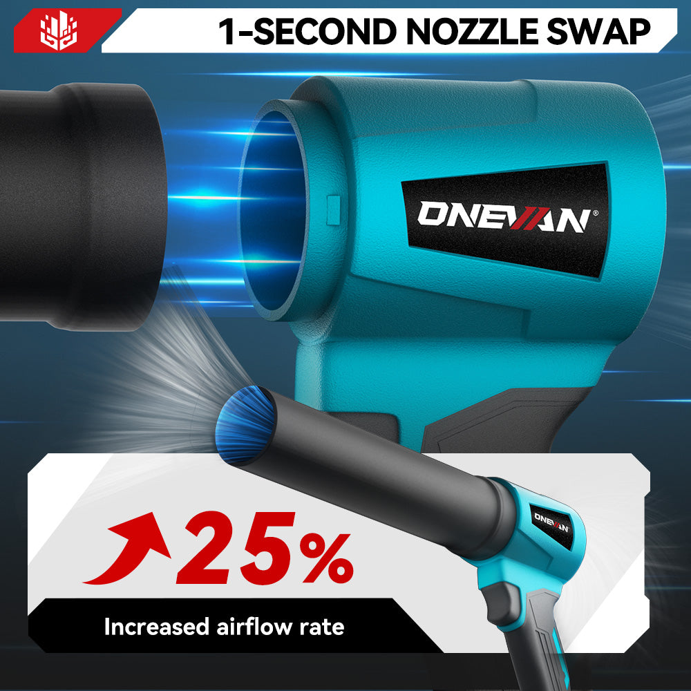 ONEVAN Brushless Ducted Turbo Fan Cordless High-Pressure Snow Blower | For Makita 18V Battery