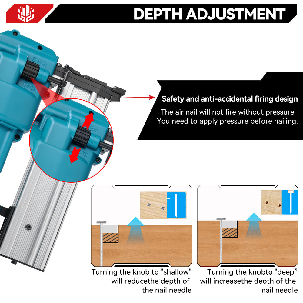 Clavadora y grapadora inalámbrica 2 en 1 sin escobillas ONEVAN | Para batería Makita de 18 V