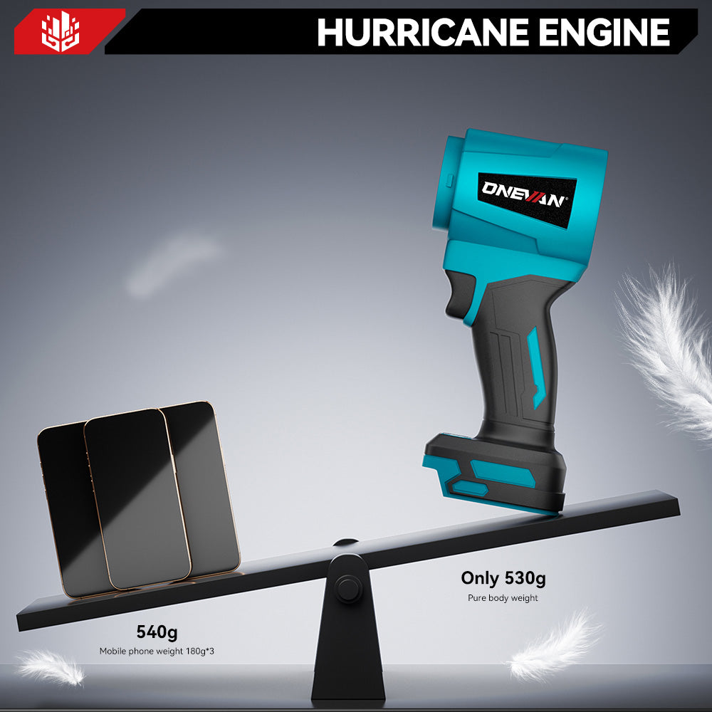 ONEVAN Brushless Ducted Turbo Fan Cordless High-Pressure Snow Blower | For Makita 18V Battery