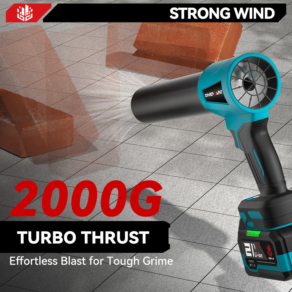 ONEVAN Brushless Ducted Turbo Fan Cordless High-Pressure Snow Blower | For Makita 18V Battery