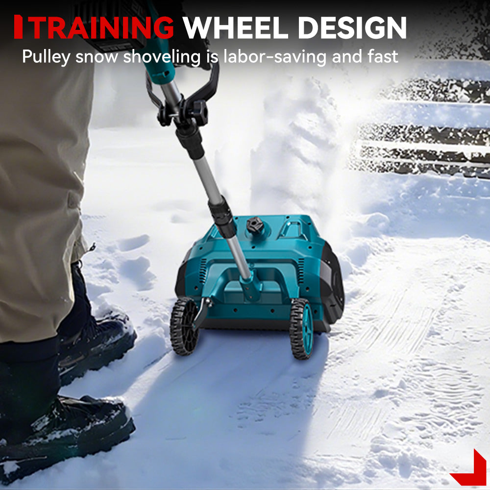 ONEVAN Brushless Cordless Snow Shovel Foldable with Wheels | For Makita 18V Battery