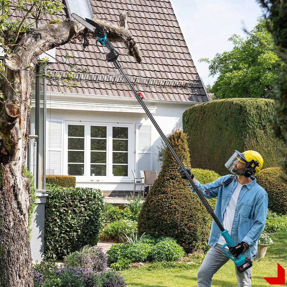ONEVAN 8" Chainsaw & 25mm Pruner with 2m Telescoping Pole Brushless Cordless Combo Kit