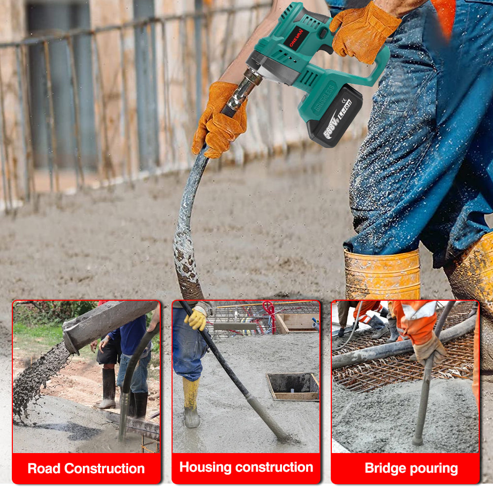 ONEVAN 35mm 15500VPM Electric Vibrator Concrete | For Makita 18V Battery