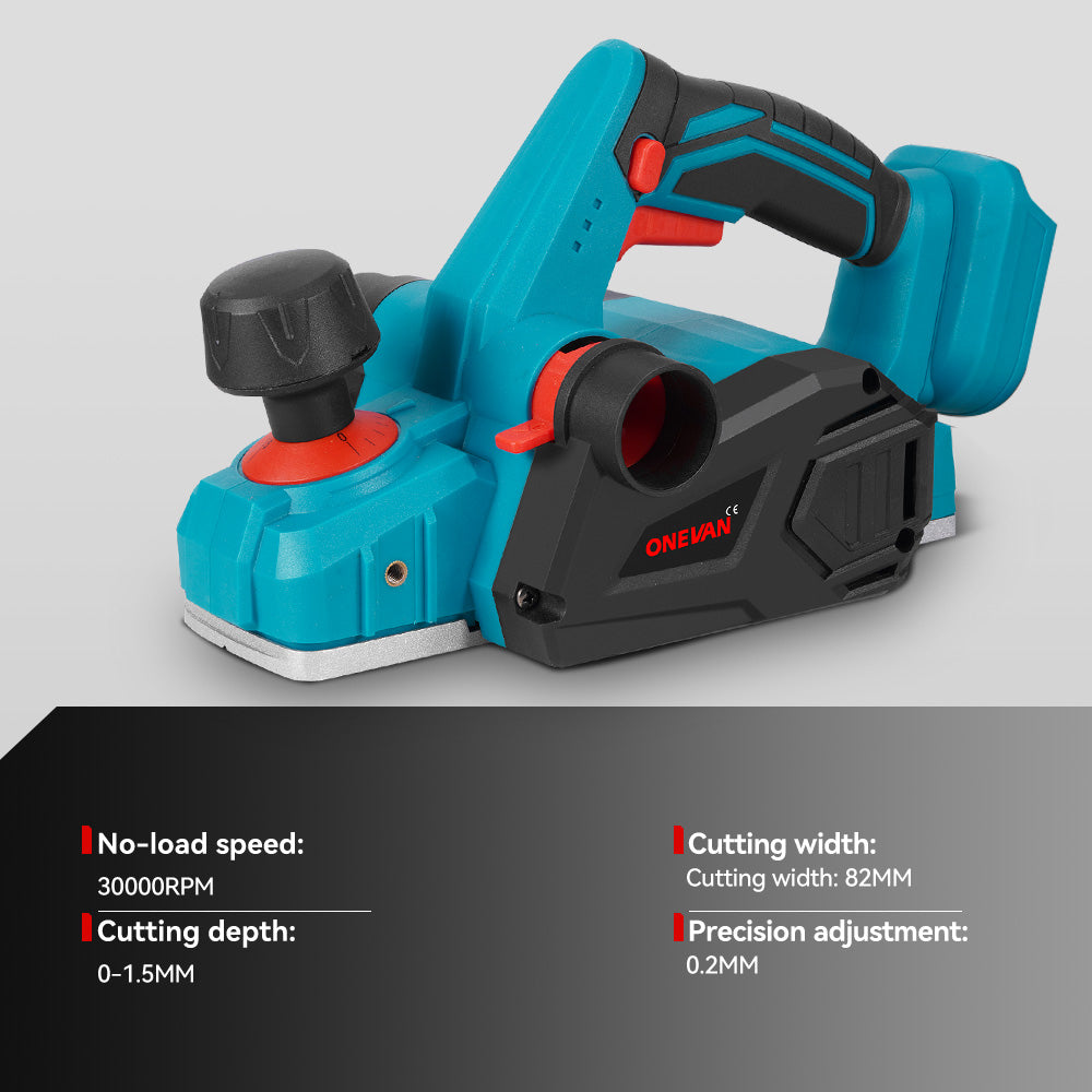 ONEVAN Cordless Electric Planer Dual Dust Ports | For Makita 18V Battery