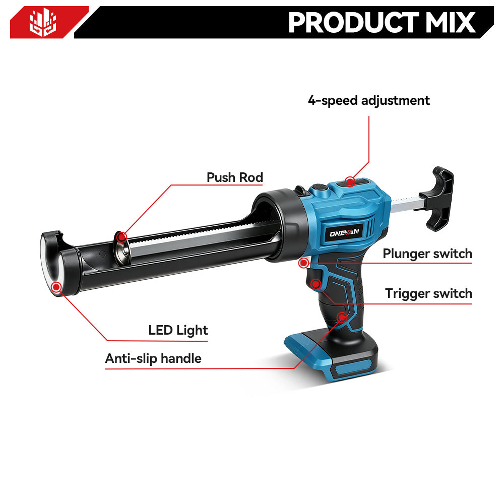 ONEVAN Cordless Electric Caulking Gun | For Makita 18V Battery