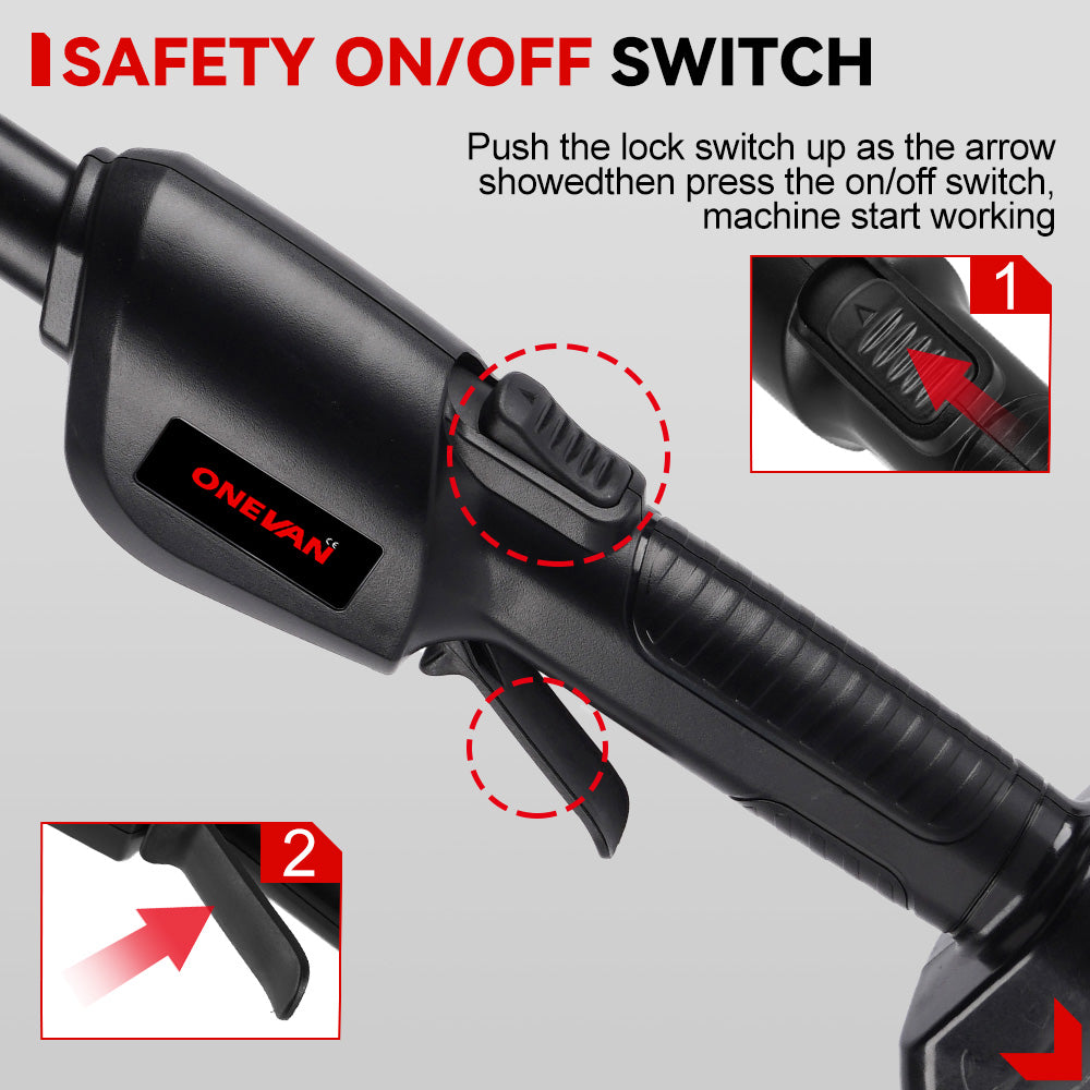 Motosierra telescópica inalámbrica ONEVAN de 6" (1,3-2,25 m) | Para batería Makita de 18 V