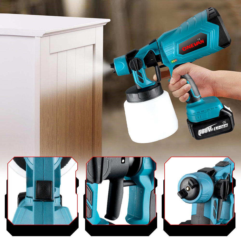 ONEVAN 1500W 1000ML High Power Paint Electric Spray Gun