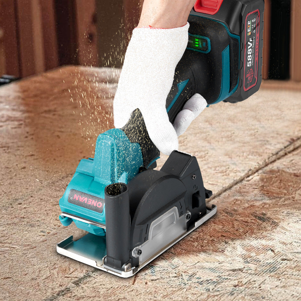 Amoladora angular inalámbrica ONEVAN de 76 mm sin escobillas | Para batería Makita de 18 V