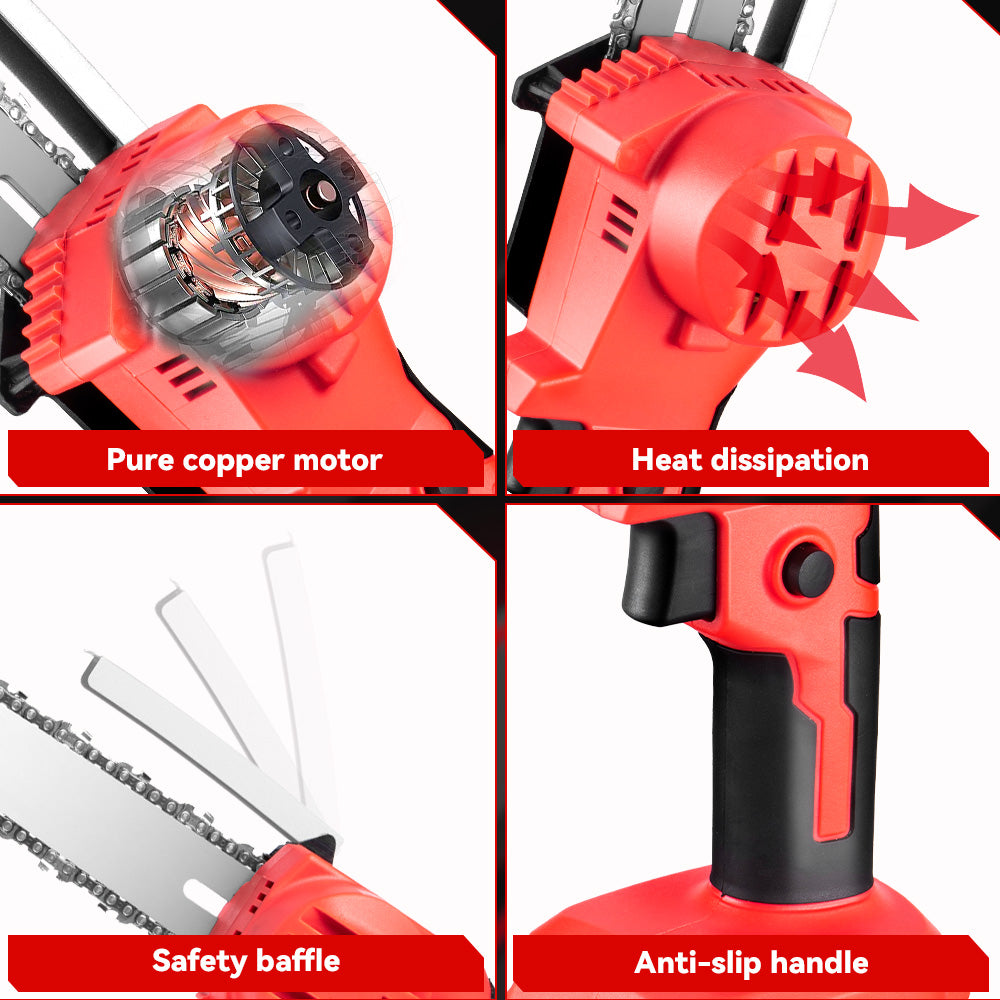 ONEVAN 8" Telescoping Pole(1.3-2.25m) Brushless Cordless Chainsaw | For Makita 18V Battery