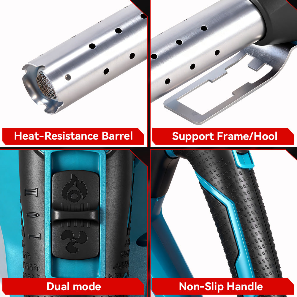 ONEVAN Multi-Function 3-in-1 Heat Gun Blower | For Makita 18V Battery