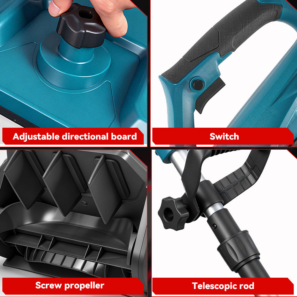 ONEVAN Brushless Cordless Snow Shovel Foldable with Wheels | For Makita 18V Battery