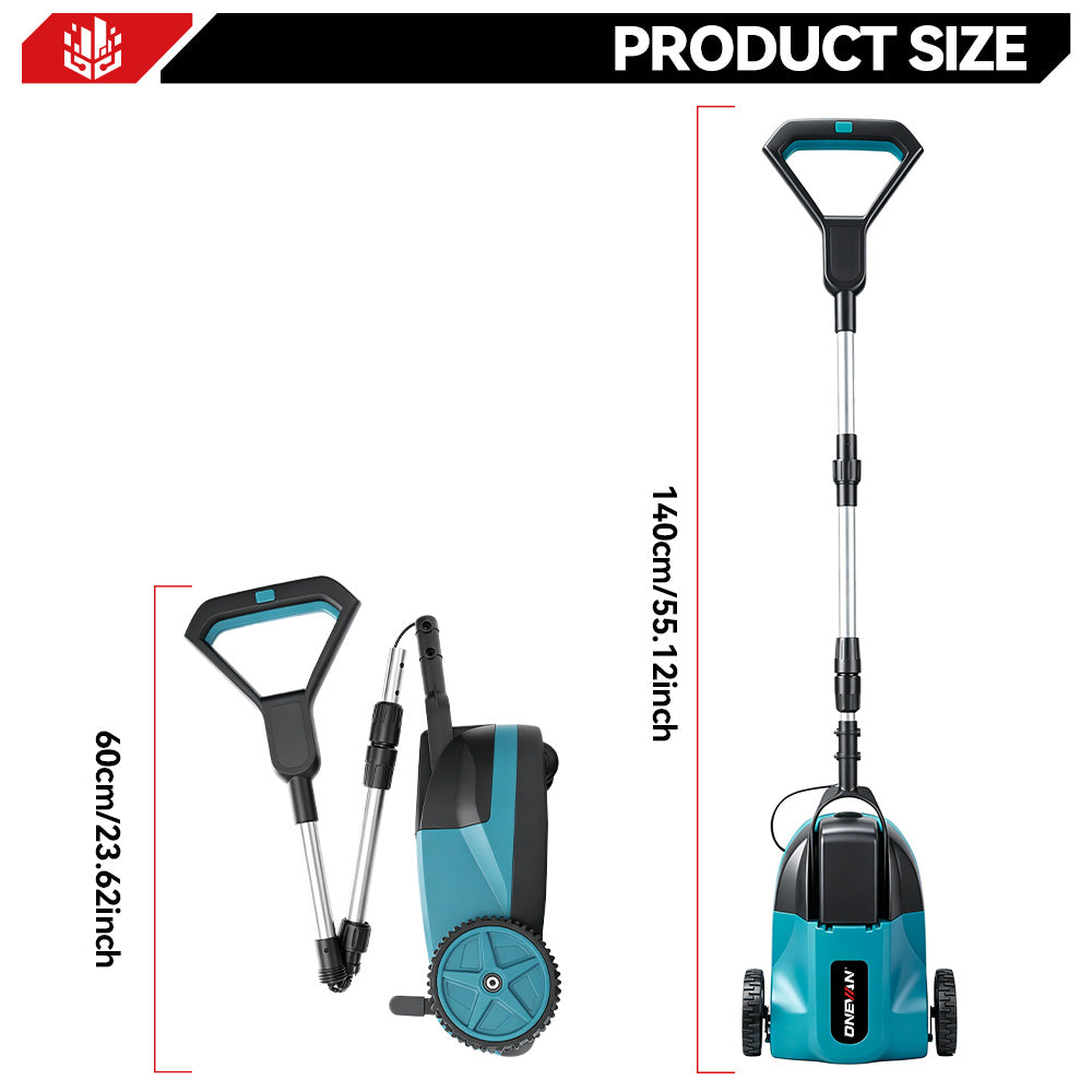 ONEVAN 21 cm Akku-Rasenmäher (bürstenlos) | 3 Schnitthöhenverstellung | Für Makita 18V Akku