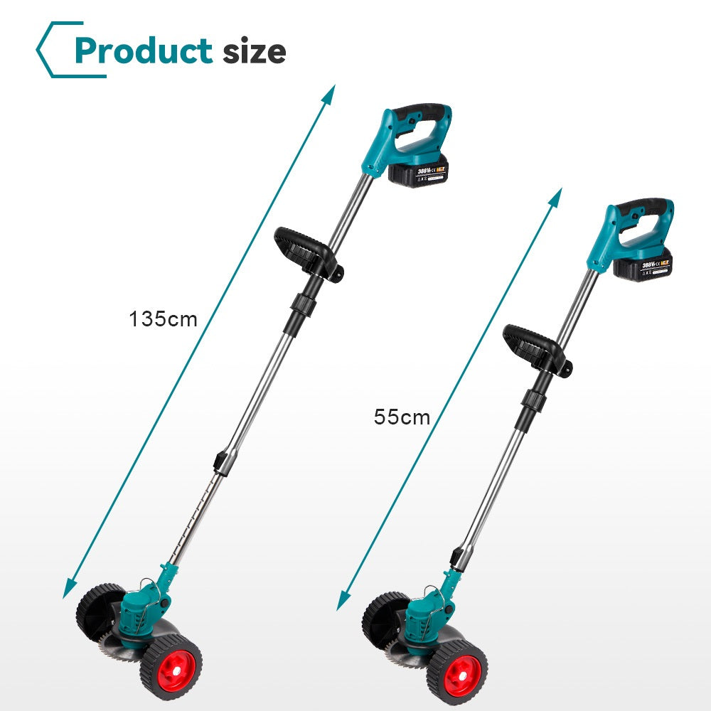 Cortador de grama sem fio ONEVAN 3000W, aparador de grama com fio escovado e roçadeira dobrável | Para Makita, bateria de 18V