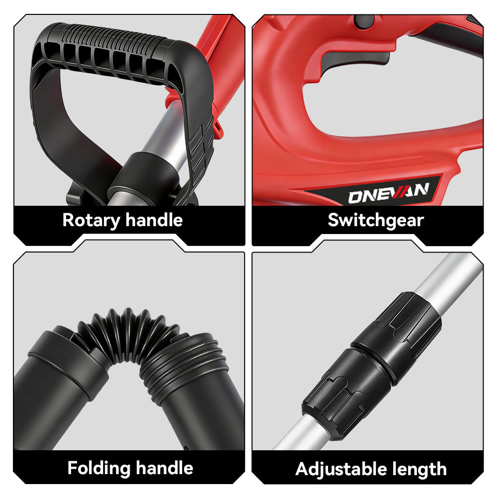 Cortadora de césped inalámbrica y plegable ONEVAN de 20 V sin escobillas | Para batería Makita de 18 V