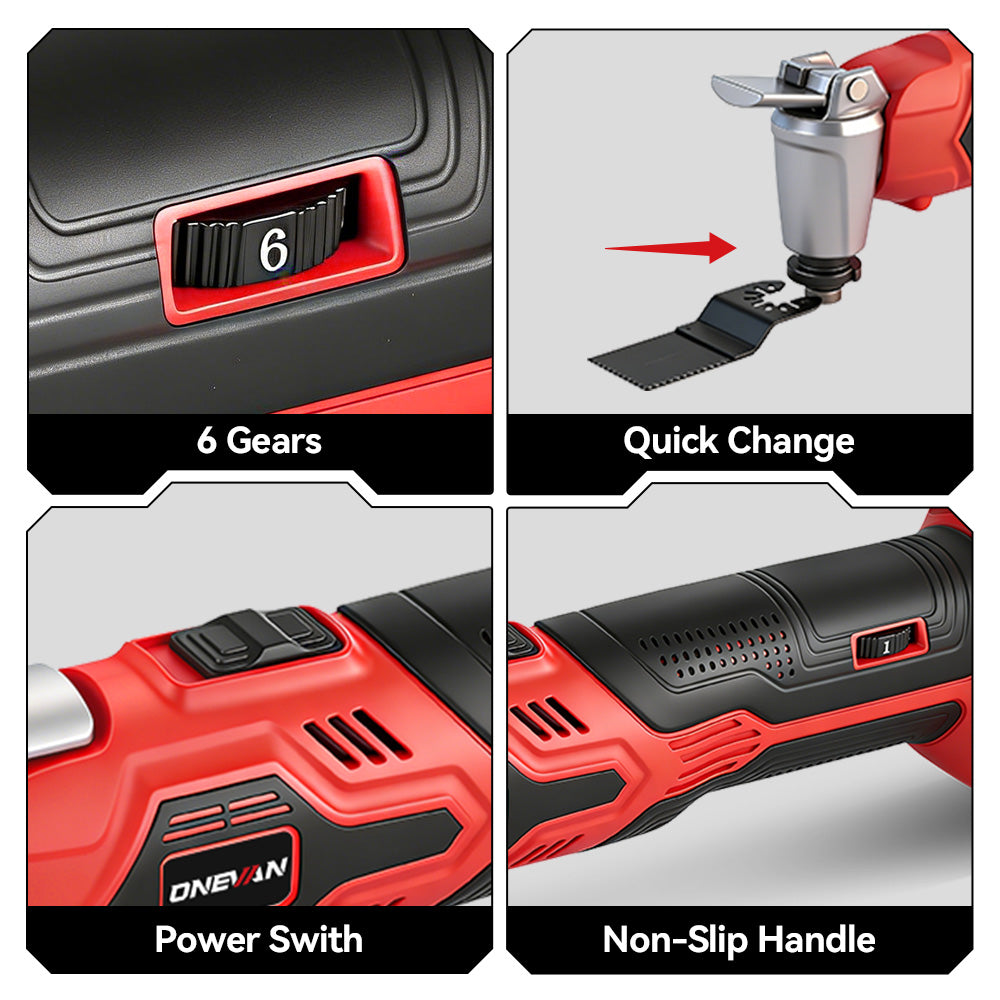 ONEVAN Cordless Oscillating Multi Tool 6 Gears | For Makita 18V Battery