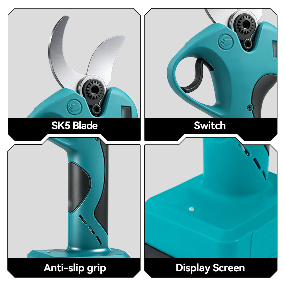 ONEVAN 45mm Brushless Cordless Electric Pruning Shears With 2m Telescoping Pole
