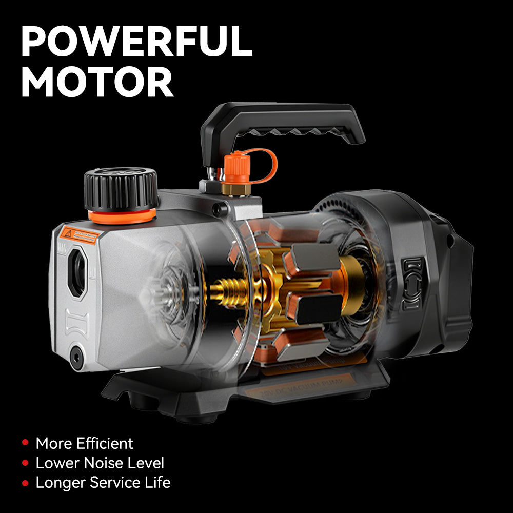 ONEVAN 7CFM 5PA Refrigerant Vacuum Pump for Car Household Air Conditioning | For Makita 18V Battery