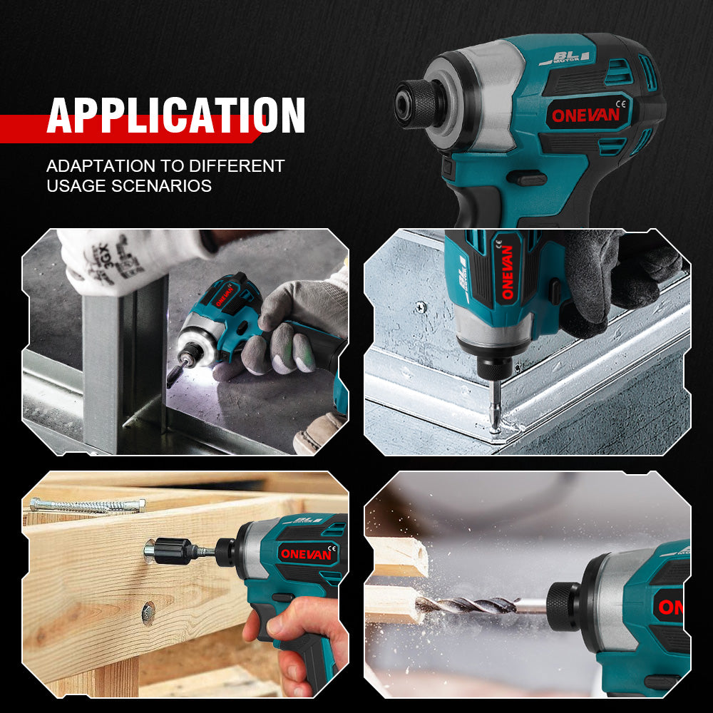 ONEVAN 1/4" 588N·m Brushless Cordless 5 Speed Screwdriver | For Makita 18V Battery
