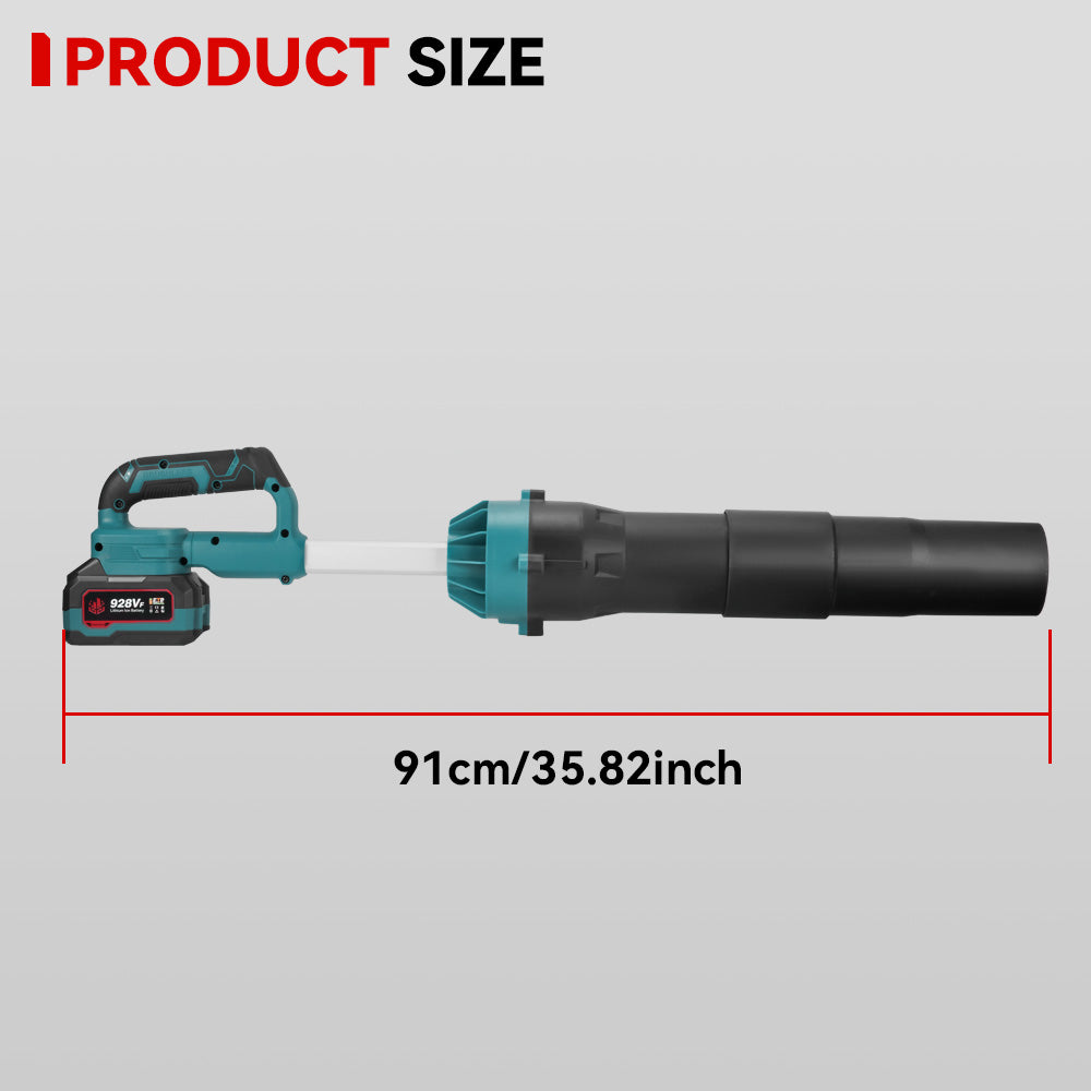 Soplador turbo sin escobillas ONEVAN – Soplador de polvo y secador de coche desmontable de alta velocidad de 400 m/s | Para batería Makita de 18 V-21 V