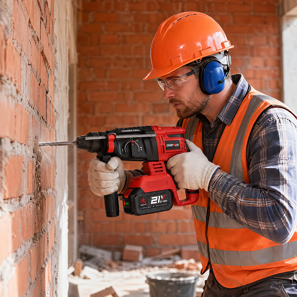 ONEVAN 26mm(4 Modes ) Brushless Cordless Rotary Hammer Drill | For Makita 18V Battery