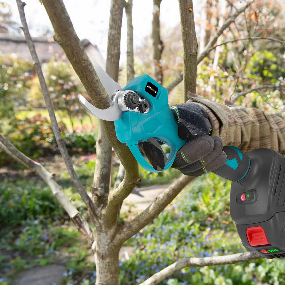 ONEVAN 30mm Brushless Electric Pruning Shear Compatible with Extension Pole