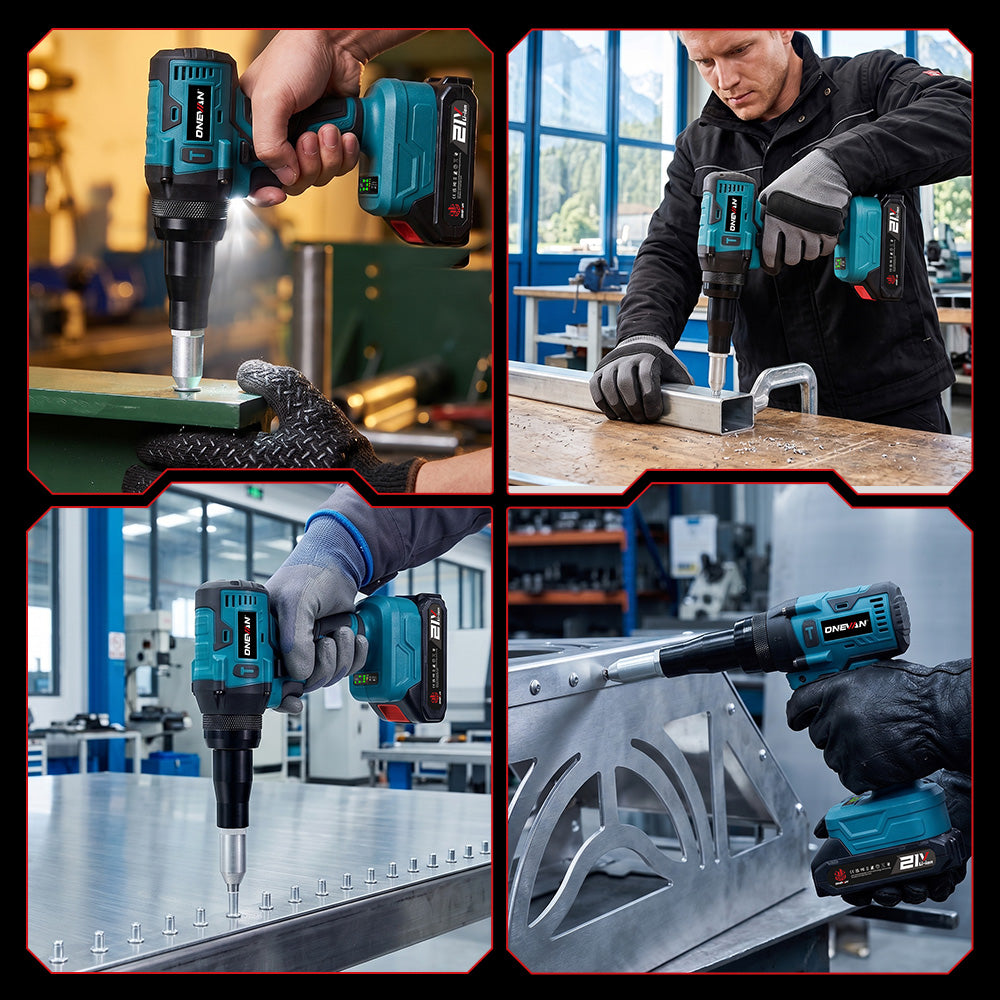 ONEVAN 2.4–4.8mm Cordless Rivet Gun Tool | For Makita 18V Battery
