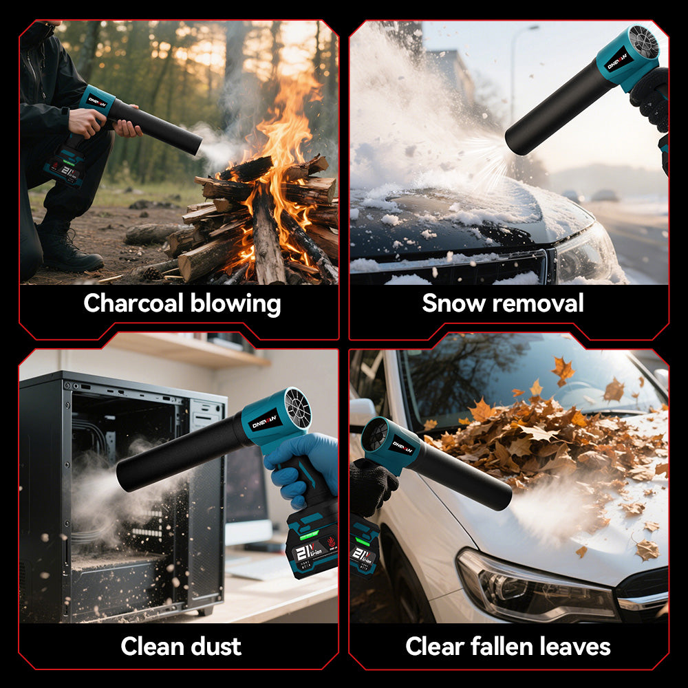 ONEVAN Brushless Ducted Turbo Fan Cordless High-Pressure Snow Blower | For Makita 18V Battery