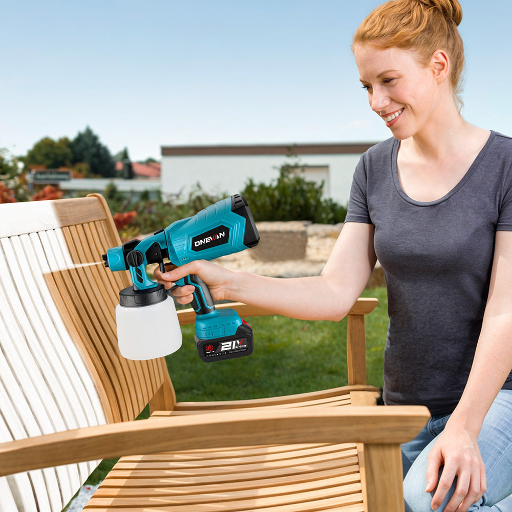 ONEVAN 1000ML Electric Cordless Paint Spray Gun | For Makita 18V Battery