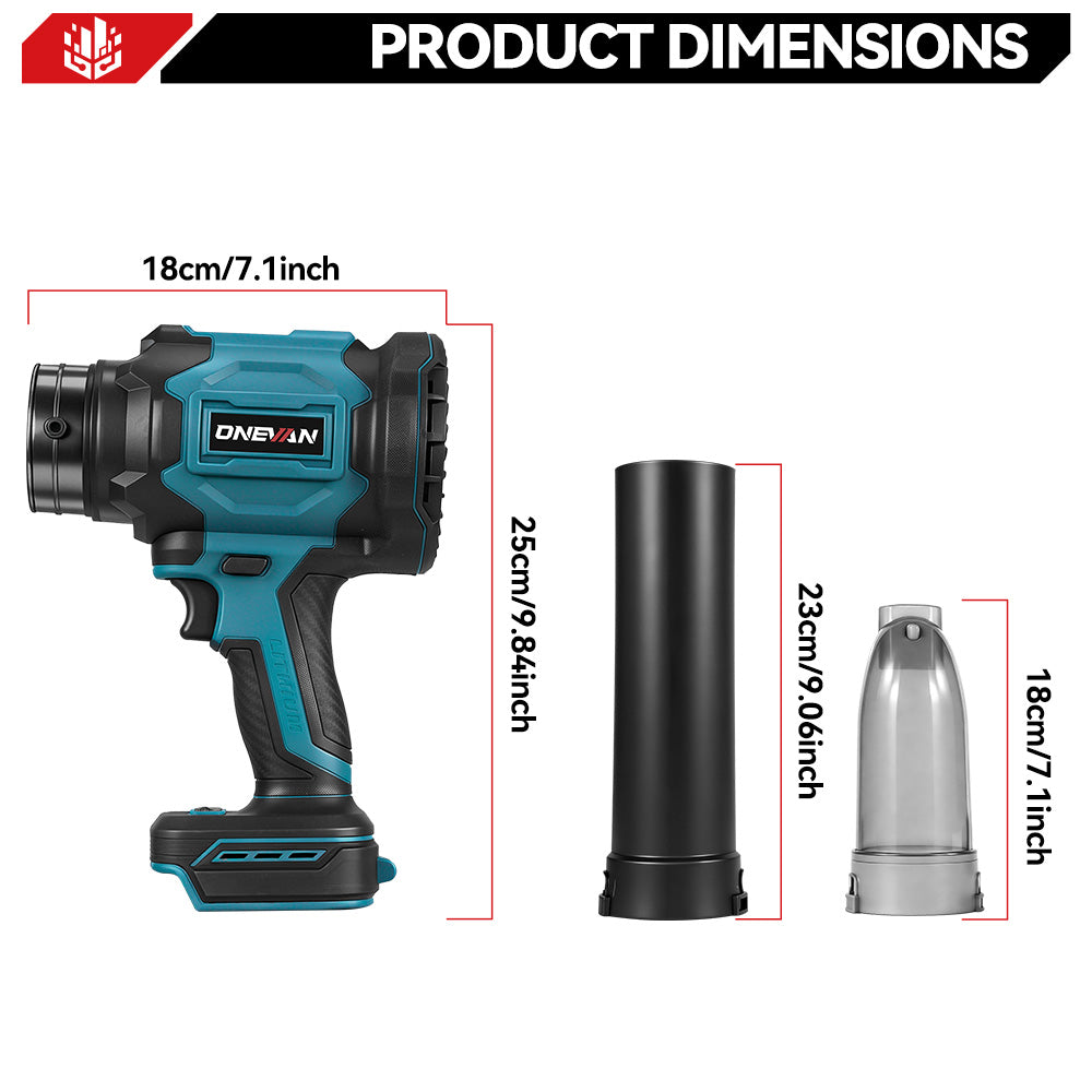 ONEVAN Brushless 2-in-1 Blower & Vacuum – 3 Speed Control | For Makita 18V Battery