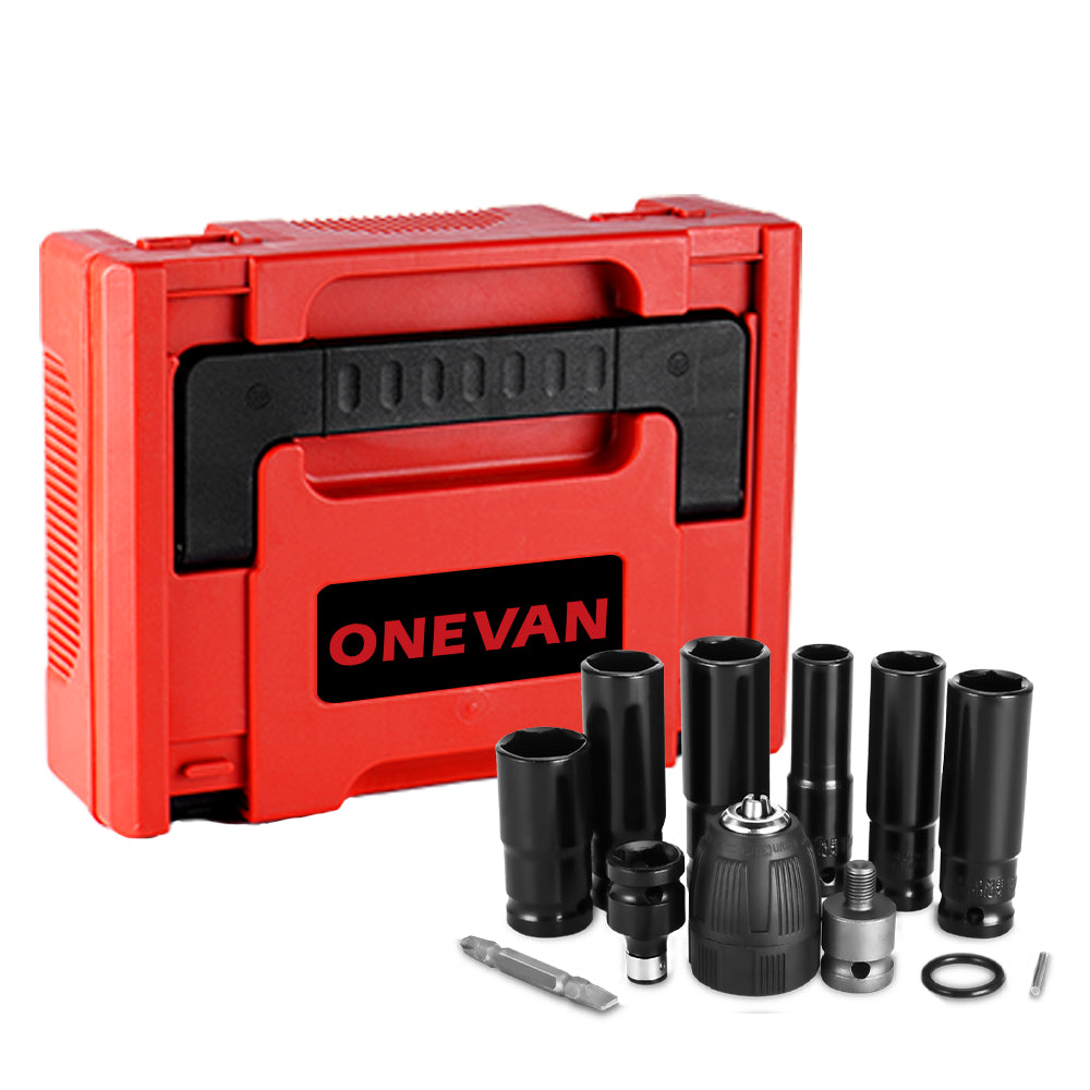 ONEVAN 1800N·m Cordless Wrench Tool Storage Case with 12-Piece Wrench Set
