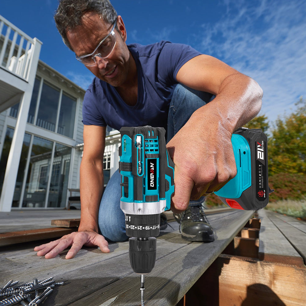 ONEVAN 0.8-10mm Cordless Impact Drill Electric Screwdriver Set With 24/34 Accessories | For Makita 18V Battery