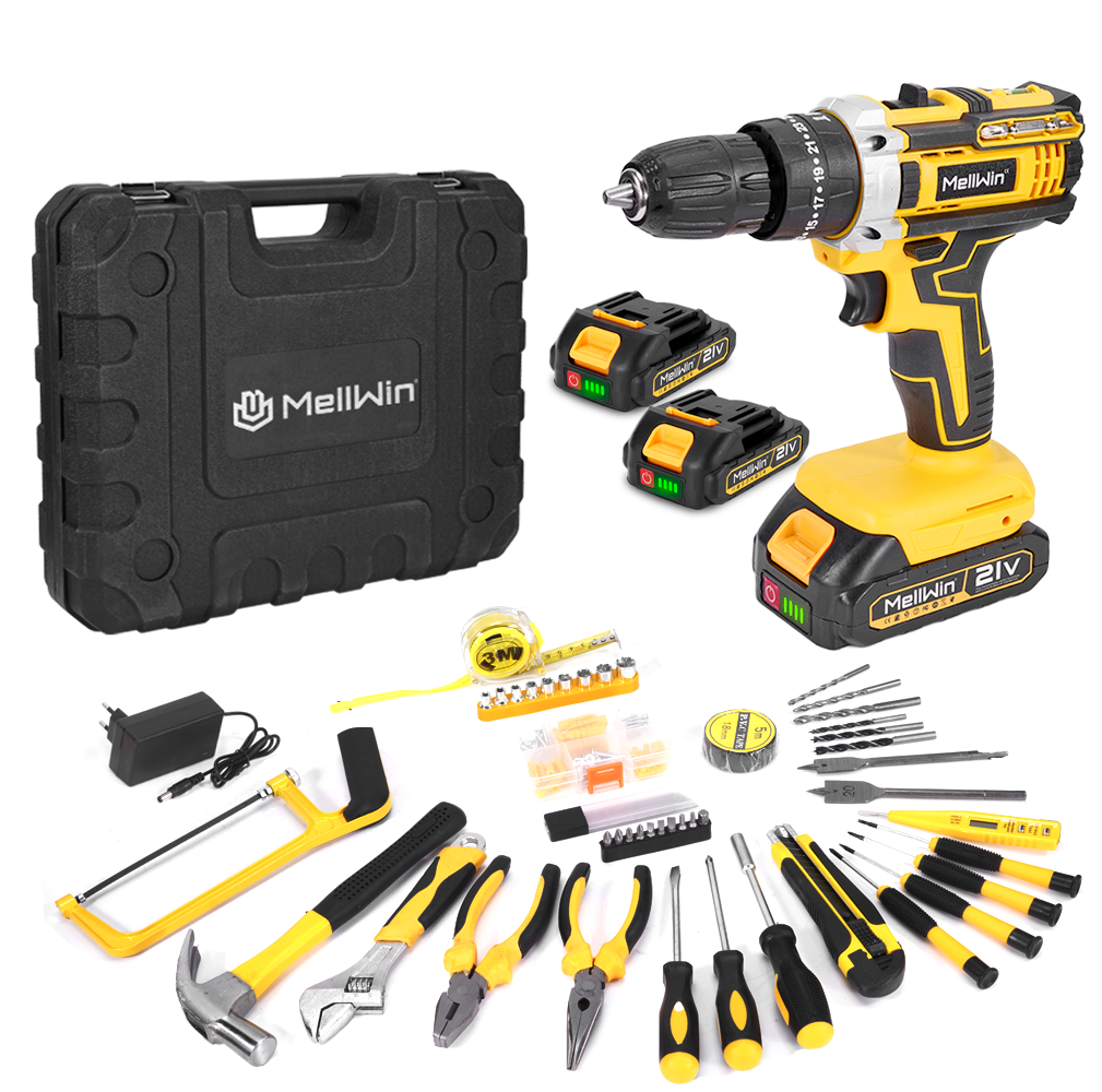 Taladro de impacto inalámbrico ONEVAN sin escobillas con 45 accesorios | Para batería Makita de 18 V