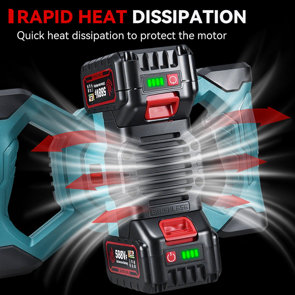 ONEVAN 6-Speed Cordless Brushless Concrete Mixer, LED Display | For Makita 18V Battery