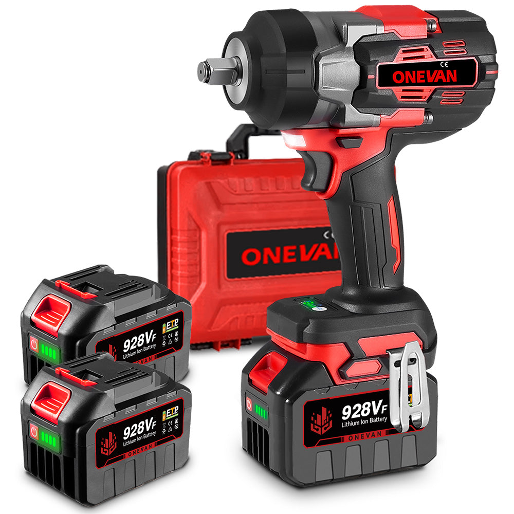 ONEVAN Llave de impacto eléctrica sin escobillas 1/2" 1200N.m | Para batería Makita de 18V