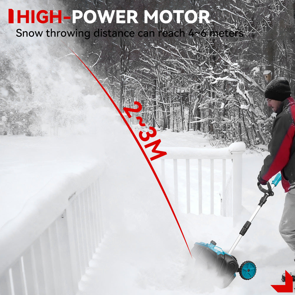 ONEVAN Brushless Cordless Snow Shovel Foldable with Wheels | For Makita 18V Battery