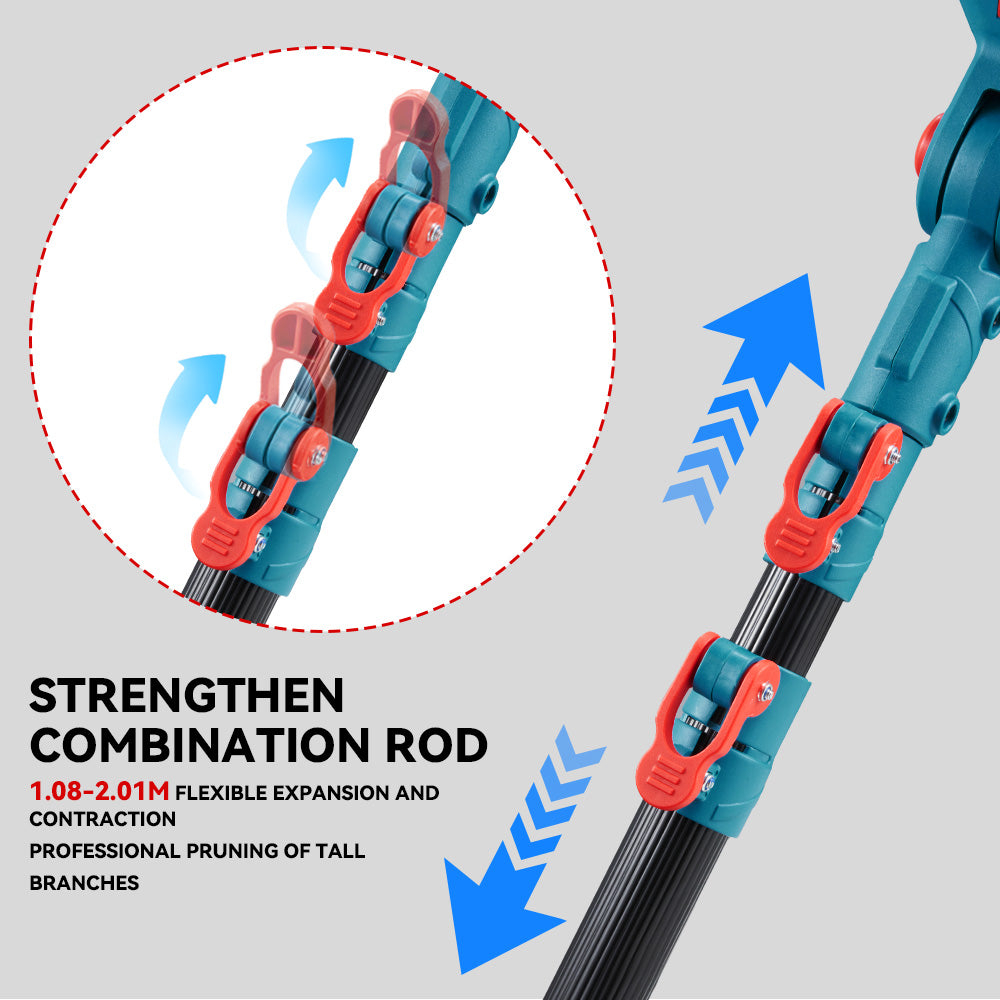 ONEVAN 8" Chainsaw & 25mm Pruner with 2m Telescoping Pole Brushless Cordless Combo Kit