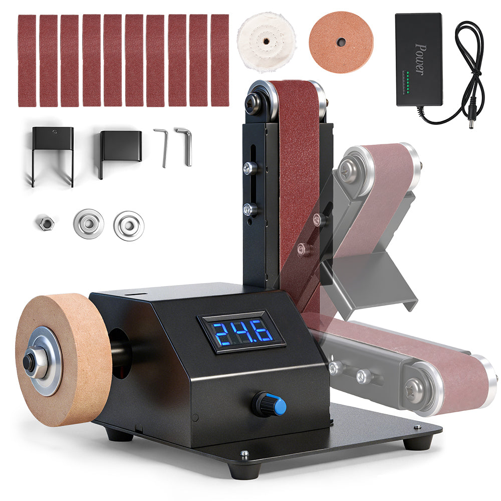 ONEVAN Corded Desktop Belt Sander 220V – 7-Speed Adjustable