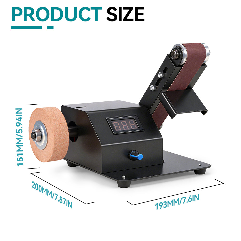 ONEVAN Corded Desktop Belt Sander 220V – 7-Speed Adjustable