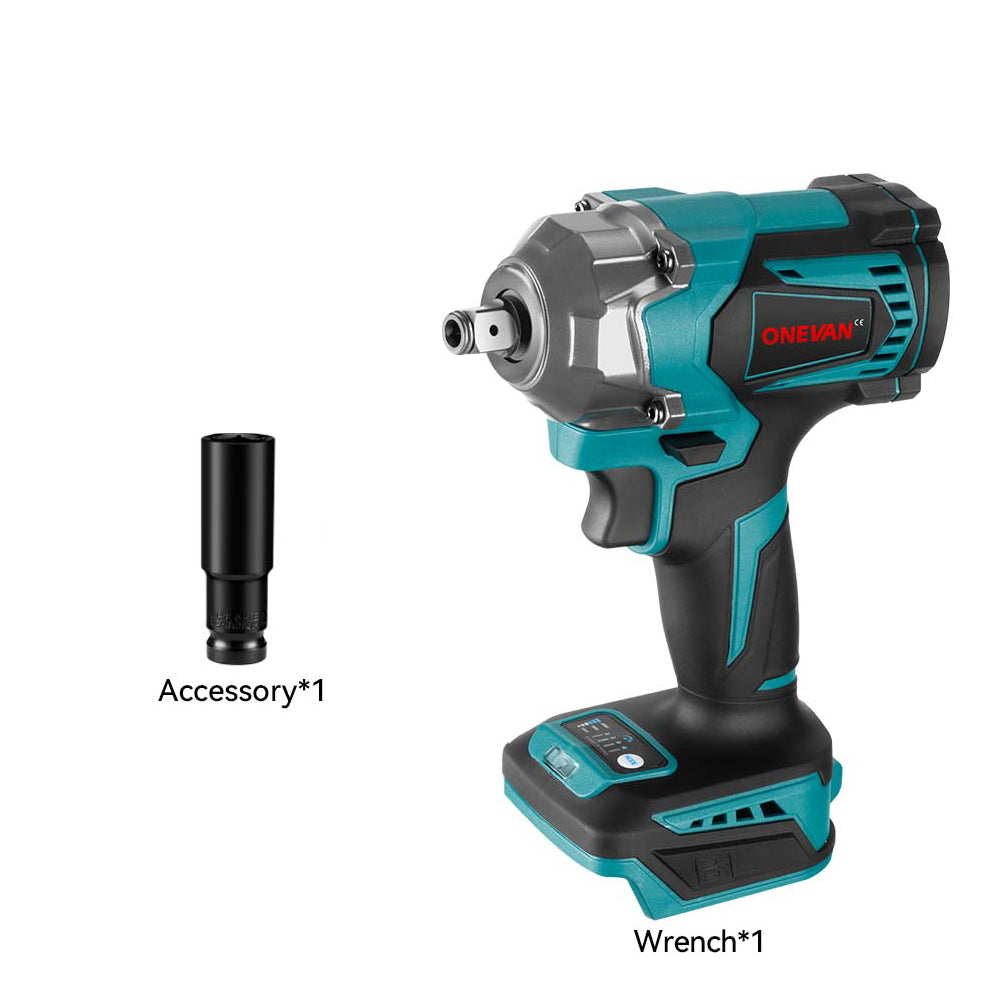 ONEVAN 1/2" 1200N·m Impact Wrench & 125mm Grinder & 13mm Drill Brushless Cordless 3‑Pc. Combo Kit 6.0Ah